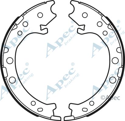 APEC BRAKING Комплект тормозных колодок, стояночная тормозная с SHU762